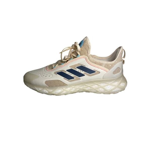 adidas Other - Mens Adidas Web Boost Running‎ Shoes Sneakers Off White Blue Athletic Size 11